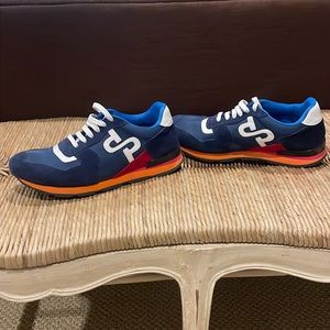 france shoes ,blue and orange shoes ,barely worn